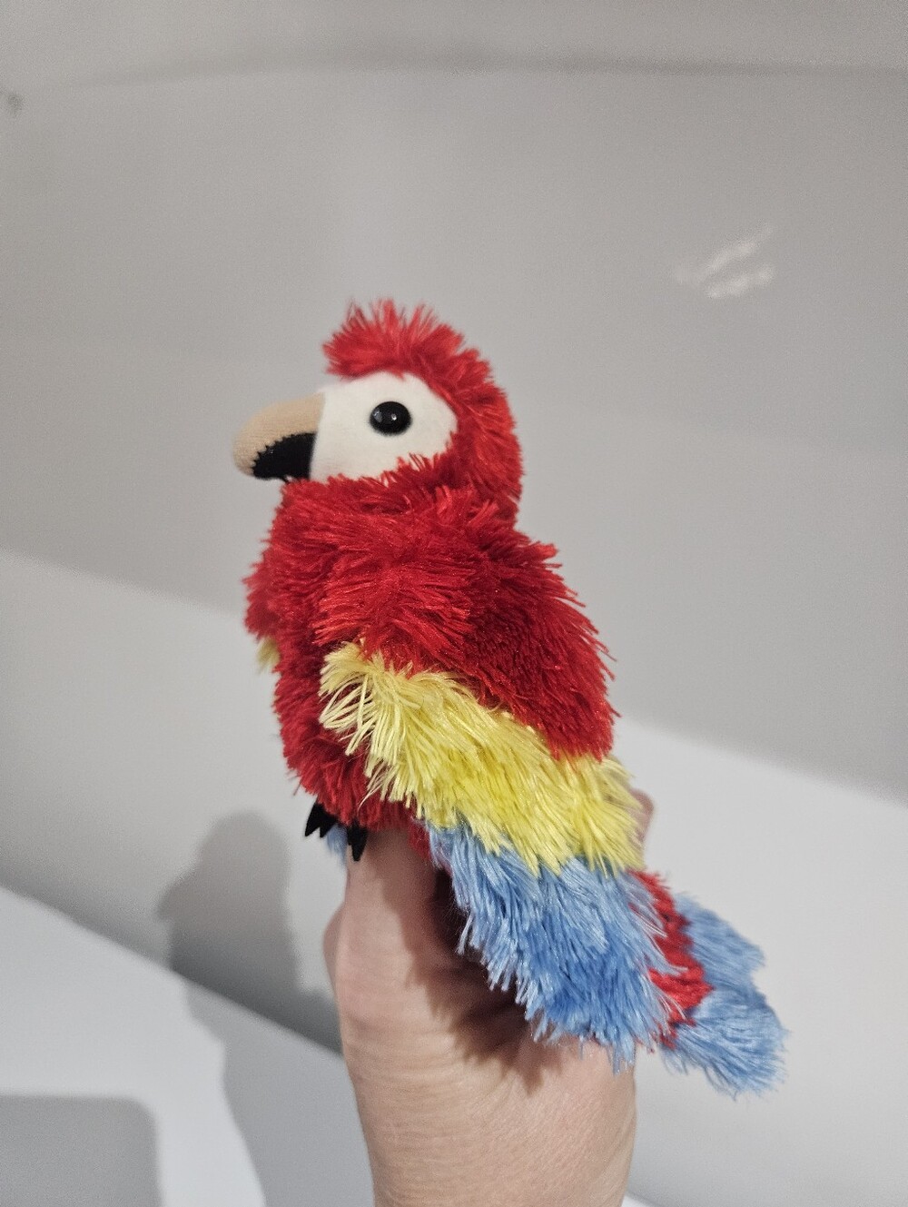 Folkmanis Miniature Scarlet Macaw Finger Puppet